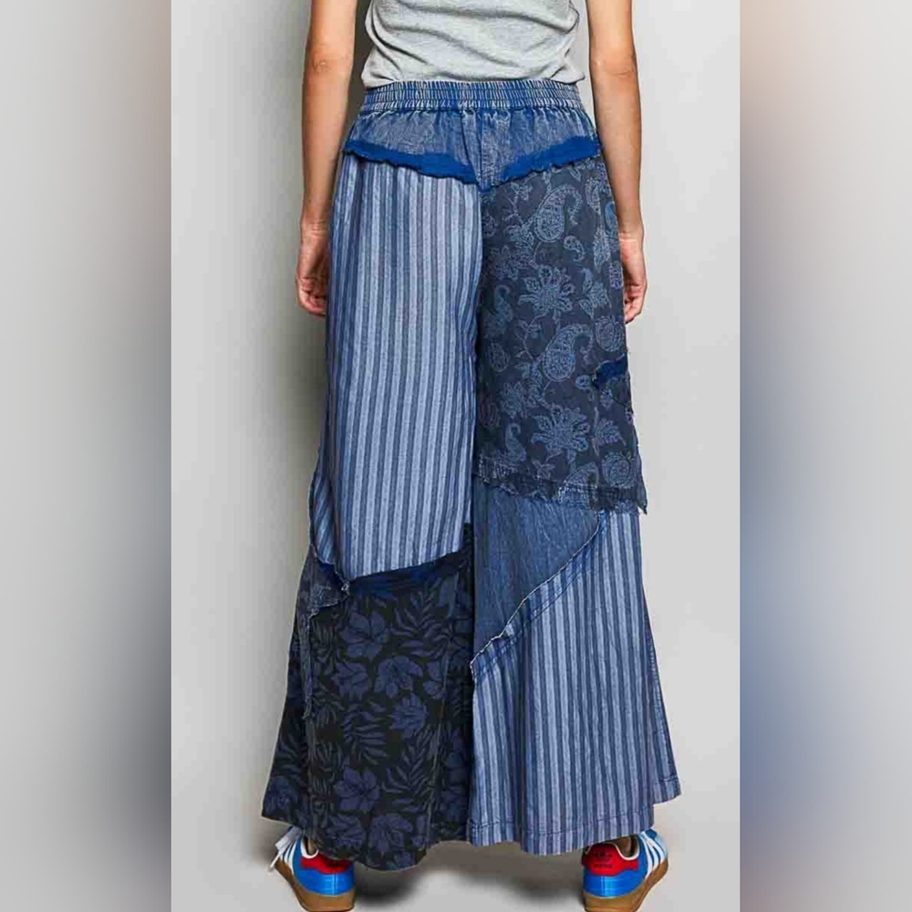 POL Midnight Indigo Patchwork Pants - Picture 4 of 9